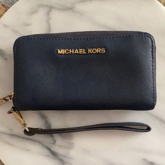 Michael Kors Wallet/Wristlet Navy Blue - Picture 2 of 6
